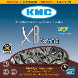 ЦЕПЬ KMC X8 EPT 116 ЗВЕНЬЕВ 8 ЗВЁЗД С ЗАМКОМ