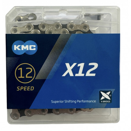 Ланцюг KMC X12 Silver/Black 126 ланок