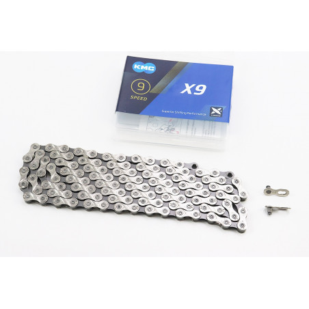 Цепь KMC X9 Silver/Gray 116 звеньев